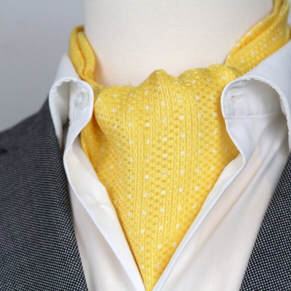 Men’s‎ Silk Ascot Tie Cravat Silk Blend Day Wear Formal Wedding A239 - Picture 1 of 11